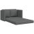 Canapea extensibilă 2 în 1, gri închis, 112x174x55 cm, textil GartenMobel Dekor