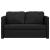 Canapea extensibilă 2 în 1, negru, 112x174x55 cm, textil GartenMobel Dekor