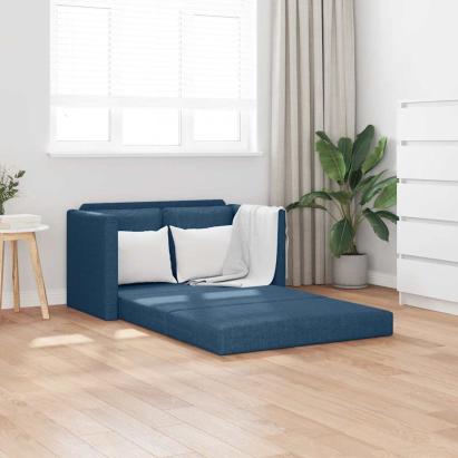 Canapea extensibilă 2 în 1, albastru, 112x174x55 cm textil GartenMobel Dekor