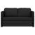 Canapea extensibilă 2 în 1, negru, 112x174x55cm piele ecologică GartenMobel Dekor