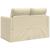 Canapea extensibilă 2 în 1, crem, 112x174x55cm, piele ecologică GartenMobel Dekor