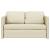 Canapea extensibilă 2 în 1, crem, 112x174x55cm, piele ecologică GartenMobel Dekor