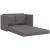 Canapea extensibilă 2 în 1, gri, 112x174x55 cm, piele ecologică GartenMobel Dekor