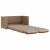 Canapea extensibilă 2 în 1, cappuccino, 112x174x55 cm piele eco GartenMobel Dekor