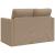 Canapea extensibilă 2 în 1, cappuccino, 112x174x55 cm piele eco GartenMobel Dekor