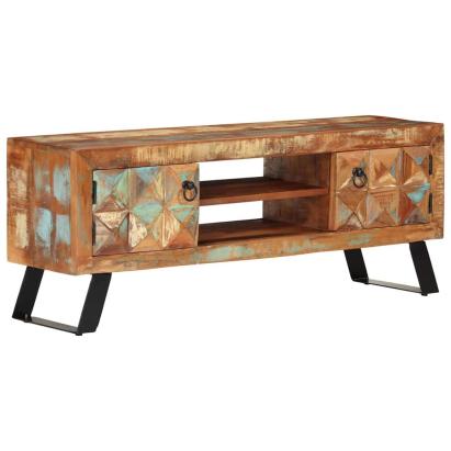 Comodă TV, 112x30x45 cm, lemn masiv reciclat GartenMobel Dekor