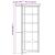 Bibliotecă BODO, gri, 82x40x173 cm, lemn masiv pin, 5 rafturi GartenMobel Dekor