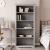 Bibliotecă BODO, gri, 82x40x173 cm, lemn masiv pin, 5 rafturi GartenMobel Dekor