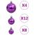 Set globuri de Crăciun 111 buc., violet, polistiren GartenMobel Dekor