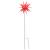 Lumină de Crăciun cu LED/țăruș de sol roșu 57 cm pliabil GartenMobel Dekor