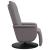 Fotoliu rabatabil cu suport de picioare, gri, piele ecologică GartenMobel Dekor