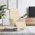 Scaun rabatabil cu suport pentru picioare crem material textil GartenMobel Dekor