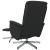 Scaun rabatabil cu taburet, negru, material textil GartenMobel Dekor