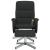 Scaun rabatabil cu taburet, negru, material textil GartenMobel Dekor