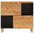Dulap lateral, maro și negru, 80x33,5x75 cm lemn masiv de mango GartenMobel Dekor