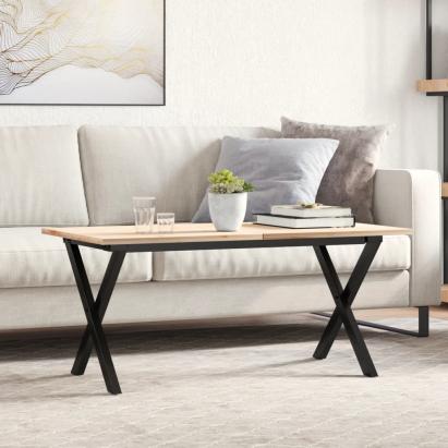 Picioare Măsuță de cafea X-Frame 80x40x43 cm Oţel GartenMobel Dekor