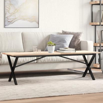 Picioare Măsuță de cafea X-Frame 140x30x43 cm Oţel GartenMobel Dekor