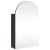 Dulap cu oglindă de baie cu LED, negru, 42x13x70 cm, arcuit GartenMobel Dekor
