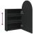 Dulap cu oglindă de baie cu LED, negru, 42x13x70 cm, arcuit GartenMobel Dekor