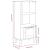 Bibliotecă SENJA aspect ratan maro 60x35x130 cm lemn masiv pin GartenMobel Dekor
