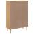 Bibliotecă SENJA aspect ratan maro 90x35x130 cm lemn masiv pin GartenMobel Dekor