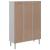 Bibliotecă SENJA, aspect ratan alb, 90x35x130 cm lemn masiv pin GartenMobel Dekor