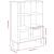 Bibliotecă SENJA, aspect ratan alb, 90x35x130 cm lemn masiv pin GartenMobel Dekor