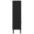 Bibliotecă SENJA aspect ratan negru 90x35x130 cm lemn masiv pin GartenMobel Dekor