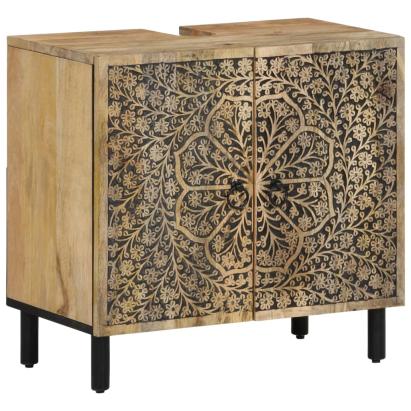 Dulap pentru chiuveta de baie, 62x33x58 cm, lemn masiv de mango GartenMobel Dekor