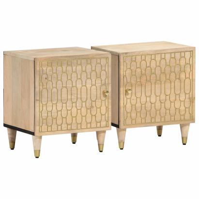 Noptiere, 2 buc., 40x33x46 cm, lemn masiv de acacia GartenMobel Dekor