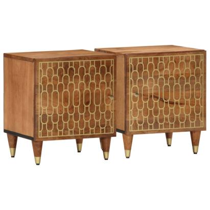 Noptiere, 2 buc., 40x33x46 cm, lemn masiv de acacia GartenMobel Dekor