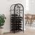 Suport sticle vin 41 de sticle, negru 45x36x120 cm fier forjat GartenMobel Dekor