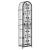 Suport sticle vin 73 de sticle, negru 45x36x200 cm fier forjat GartenMobel Dekor