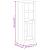Dulap de baie BERG, alb, 40x34x110 cm, lemn masiv de pin GartenMobel Dekor