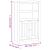 Dulap de baie BERG, alb, 69,5x34x110 cm, lemn masiv de pin GartenMobel Dekor