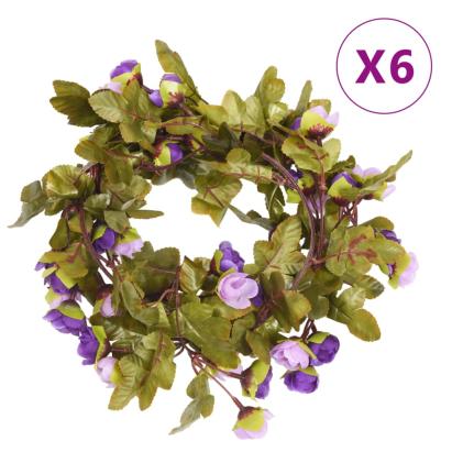 Ghirlande de flori, 6 buc., violet deschis, 215 cm GartenMobel Dekor