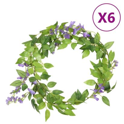 Ghirlande de flori, 6 buc., violet, 200 cm GartenMobel Dekor