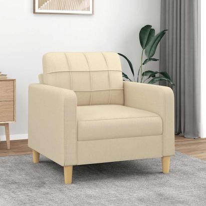 Fotoliu canapea, crem, 60 cm, material textil GartenMobel Dekor