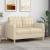 Canapea cu 2 locuri, crem, 120 cm, material textil GartenMobel Dekor