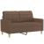 Canapea cu 2 locuri, maro, 120 cm, material textil GartenMobel Dekor