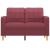 Canapea cu 2 locuri, roșu vin, 120 cm, material textil GartenMobel Dekor