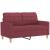 Canapea cu 2 locuri, roșu vin, 120 cm, material textil GartenMobel Dekor