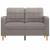 Canapea cu 2 locuri, gri taupe, 120 cm, material textil GartenMobel Dekor