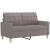Canapea cu 2 locuri, gri taupe, 120 cm, material textil GartenMobel Dekor