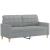 Canapea cu 2 locuri, gri deschis, 140 cm, material textil GartenMobel Dekor