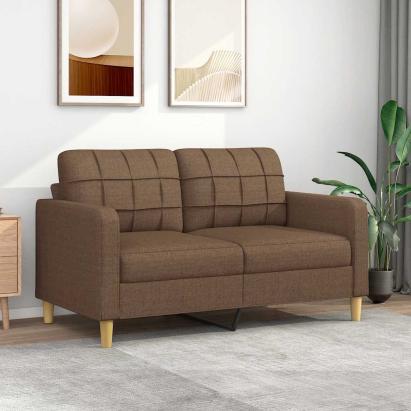 Canapea cu 2 locuri, maro, 140 cm, material textil GartenMobel Dekor