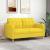 Canapea cu 2 locuri, galben deschis, 140 cm, material textil GartenMobel Dekor