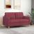 Canapea cu 2 locuri, roșu vin, 140 cm, material textil GartenMobel Dekor