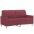 Canapea cu 2 locuri, roșu vin, 140 cm, material textil GartenMobel Dekor