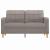Canapea cu 2 locuri, gri taupe, 140 cm, material textil GartenMobel Dekor